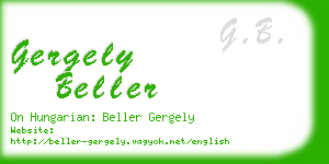 gergely beller business card